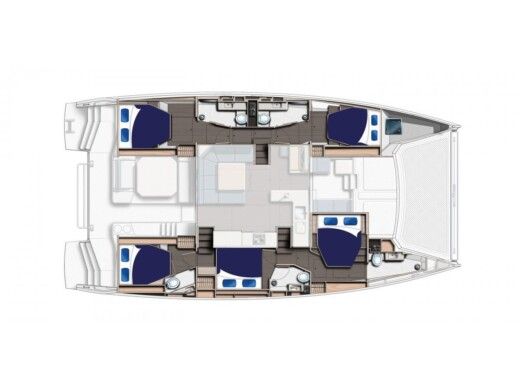 Catamaran  Moorings 5000-5 Boat design plan