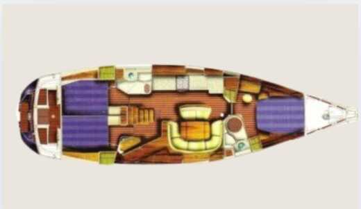 Sailboat Jeanneau Jeanneau Sun Odyssey 49 Plano del barco