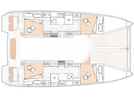 Catamaran  Excess 11 (Cat) Plano del barco
