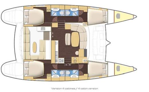 Catamaran Lagoon 440 Boot Grundriss