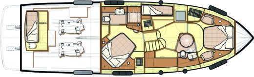 Motorboat Azimut Yachts Azimut Magellano 53 boat plan
