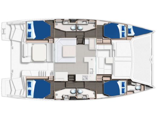 Catamaran  Leopard 45  Boat design plan