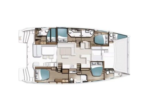 Catamaran  Moorings 5200 boat plan
