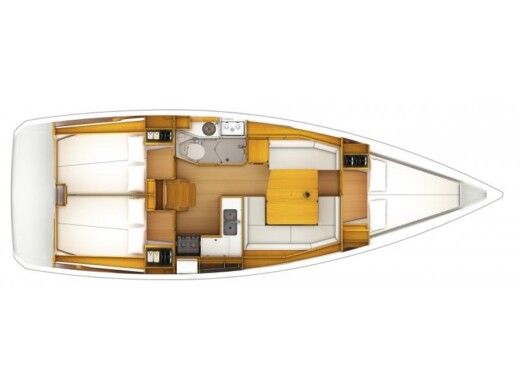 Sailboat  Sun Odyssey 379 Plan du bateau