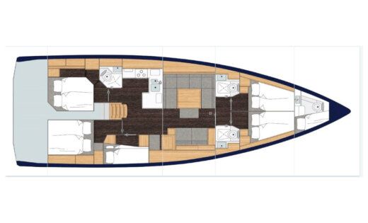 Sailboat  Bavaria C50 Plano del barco