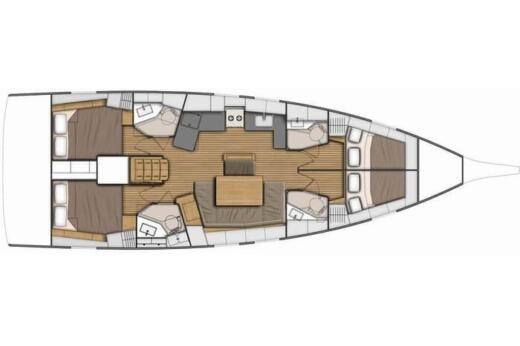 Sailboat Beneteau Oceanis 46.1 Plan du bateau