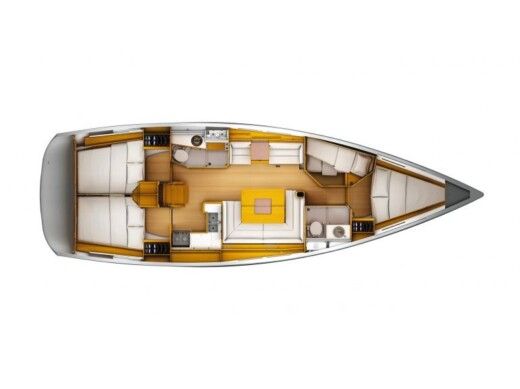Sailboat Jeanneau Sun Odyssey 449 Boat layout