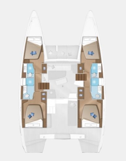 Catamaran Lagoon Lagoon 42 Boat layout