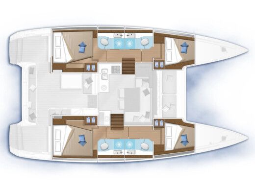 Catamaran  Lagoon 40 Boat design plan