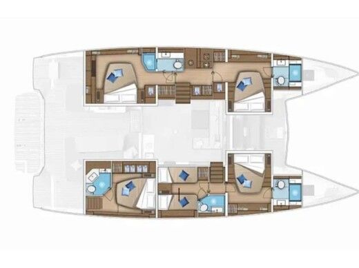 Catamaran  Lagoon 55 boat plan