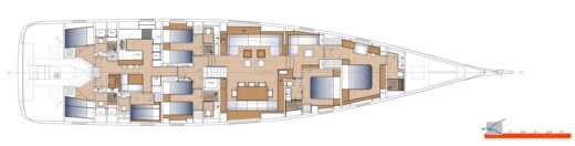 Sail Yacht Nautor Swan 108 Plano del barco