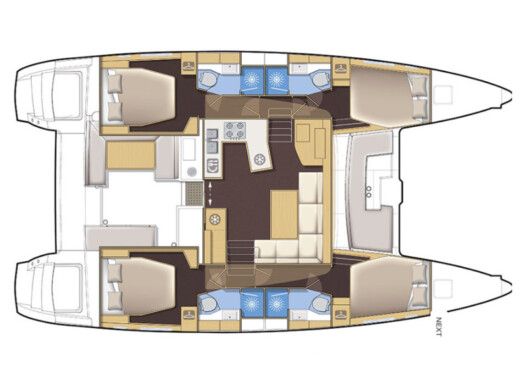 Catamaran LAGOON 450 F  Boat design plan