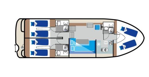 Houseboat Haines 1190 (HMR) Boot Grundriss