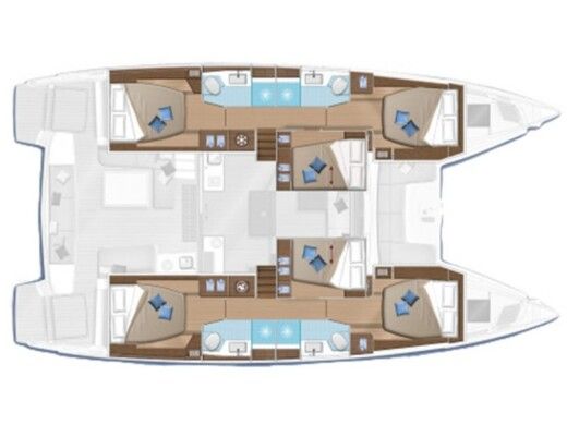 Catamaran Lagoon Lagoon 50 Boat layout