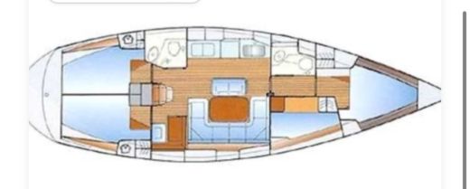 Sailboat Bavaria 42 Plan du bateau