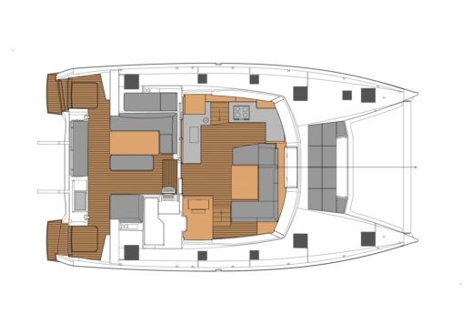 Catamaran Fountaine Pajot ELBA 45 boat plan