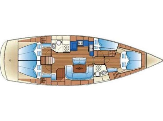 Sailboat  Bavaria 46 Cruiser Plan du bateau