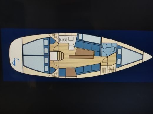 Sailboat Gibert Marine 362 Boat layout