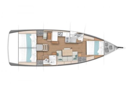 Sailboat  Sun Odyssey 440 boat plan