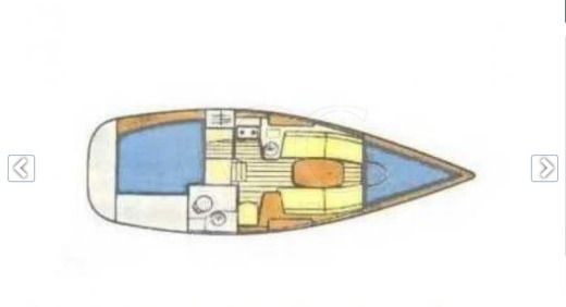 Sailboat JEANNEAU 28.1 Plattegrond van de boot