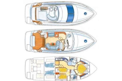 Motorboat Azimut Azimut 39 boat plan