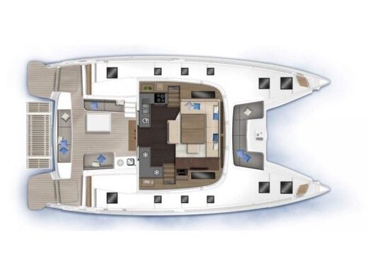 Catamaran  Lagoon 51 boat plan