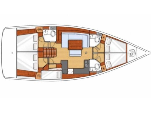 Sailboat Sunsail Oceanis 48 Plan du bateau