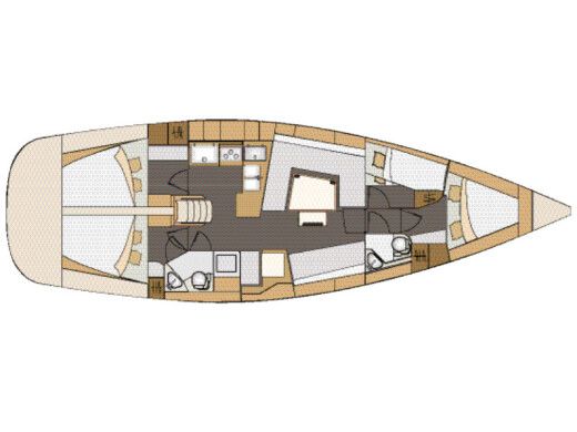 Sailboat Elan Elan 45 Impression Plattegrond van de boot
