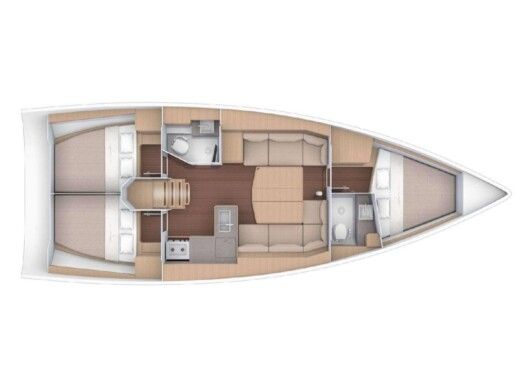 Sailboat Dufour Dufour 390 Grand Large Boat layout