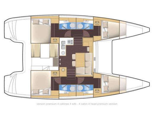 Catamaran Lagoon Lagoon 39 boat plan