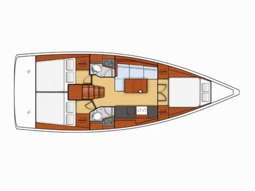 Sailboat  Oceanis 38.1 Plan du bateau