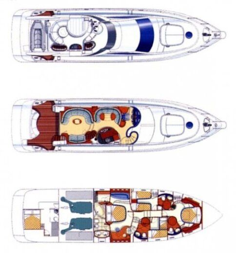 Motor Yacht Azimut 68 Plus Planta da embarcação