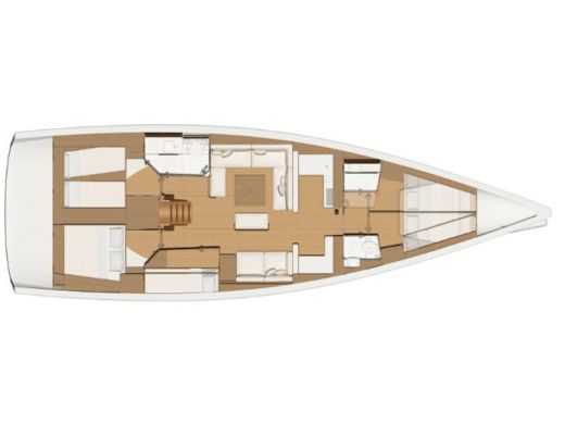 Sailboat Dufour Dufour 520 Grand Large Plano del barco