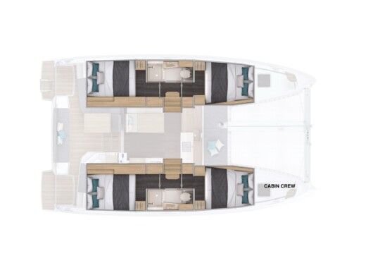 Catamaran  Lagoon 38 boat plan