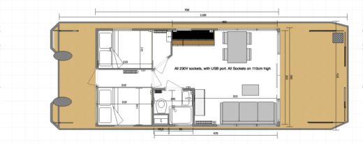 Houseboat La Mare XL Boat design plan