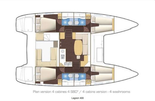 Catamaran Lagoon LAGOON 39 Boot Grundriss