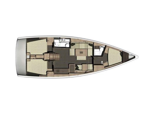 Sailboat DUFOUR 412 Grand Large boat plan