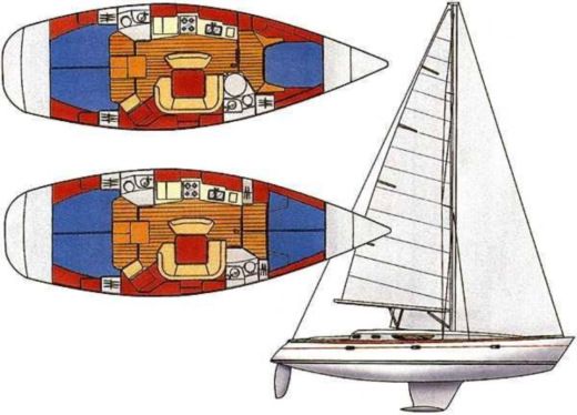 Sailboat Jeanneau Sun Odyssey 45.2 boat plan