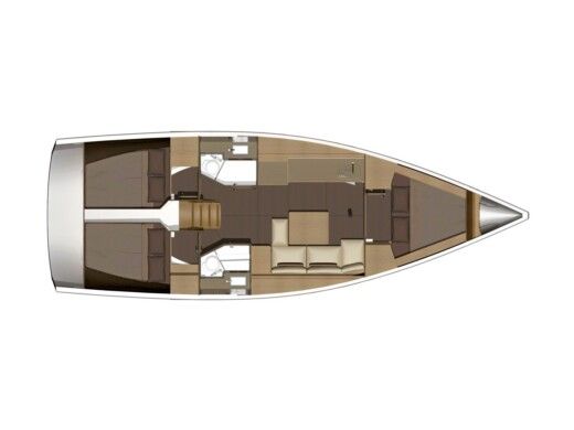 Sailboat DUFOUR 382 Plan du bateau