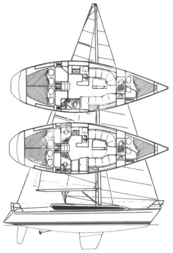 Sailboat Dromor Apollo 12 Planimetria della barca