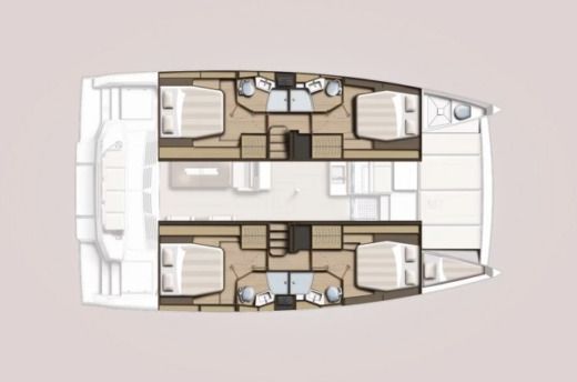 Catamaran  Bali 4.4 Boot Grundriss