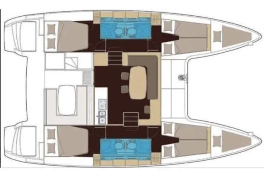 Catamaran Lagoon Lagoon 400 Boat layout