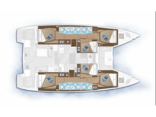 Catamaran  Lagoon 50 Boot Grundriss