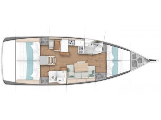 Sailboat Jeanneau Sun Odyssey 440 boat plan