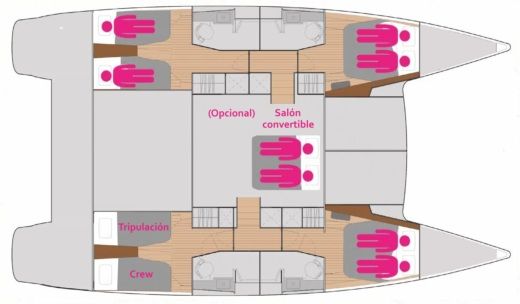 Catamaran Fountaine Pajot Helia 44 Boat layout