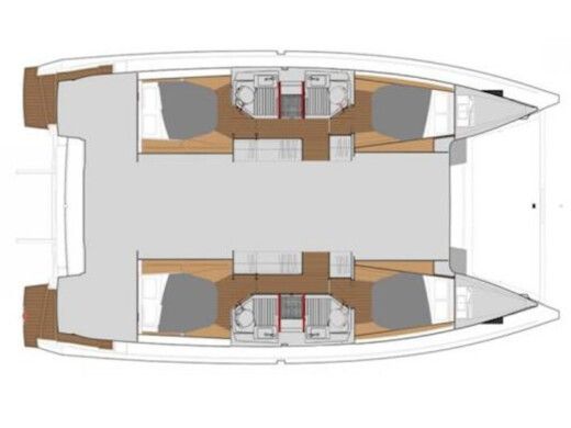 Catamaran Fountaine Pajot Astréa 42 Boot Grundriss