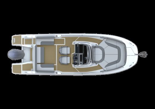 Motorboat Jeanneau Cap Camarat 7.5 Cc Plano del barco