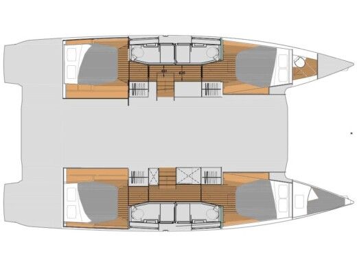Catamaran  Elba 45 Boot Grundriss