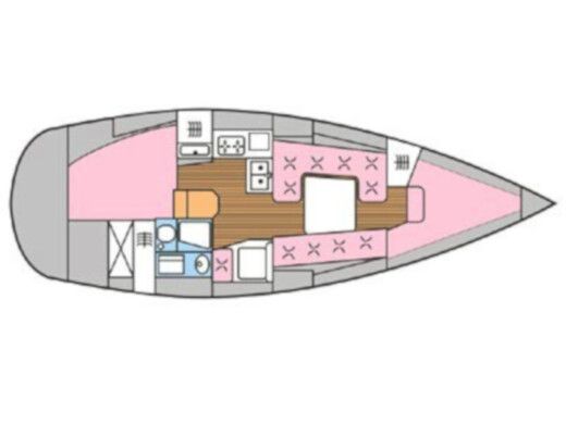 Sailboat Elan 333 Boat layout