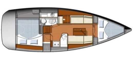 Sailboat Jeanneau Sun Odyssey 33i boat plan